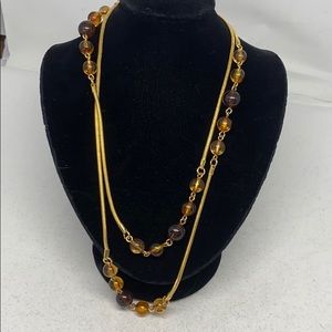 Vintage Monet snake chain, beaded necklace
